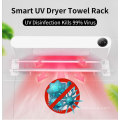 LED touch control electric garment towel drying rack dryer with uv filters for salon